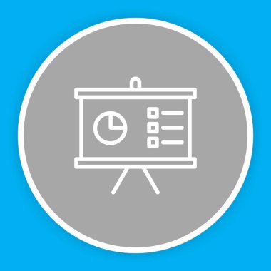 Soyut arkaplanda sunum simgesi izole edildi