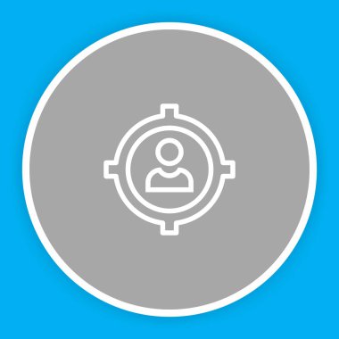  Erkekler Hedef Simgesi Soyut Arkaplanda İzole Edildi