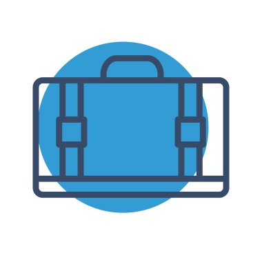  Soyut arkaplanda torba simgesi izole edildi