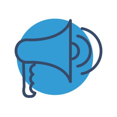  Yüksek sesli hoparlör simgesi soyut arkaplanda izole edildi