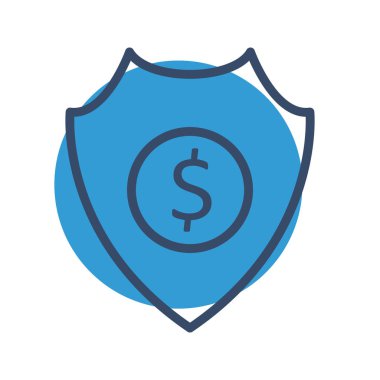  Dolar Güvenliği Simgesi Soyut Arkaplanda İzole Edildi