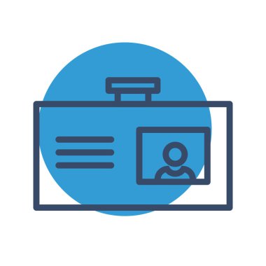  Kimlik Simgesi Soyut Arkaplanda İzole Edildi 