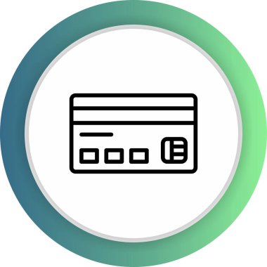  Soyut Arkaplanda ATM Kart Simgesi İzole Edildi