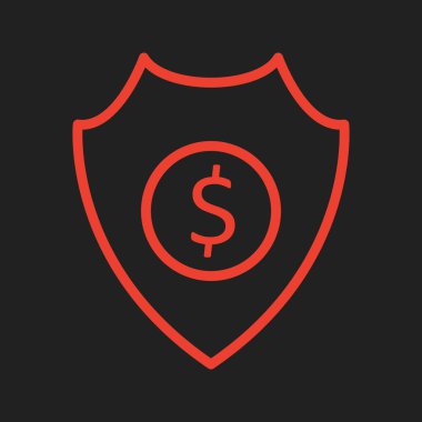  Dolar Güvenliği Simgesi Soyut Arkaplanda İzole Edildi