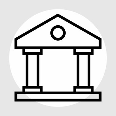  Banka Simgesi Soyut Arkaplanda İzole Edildi 