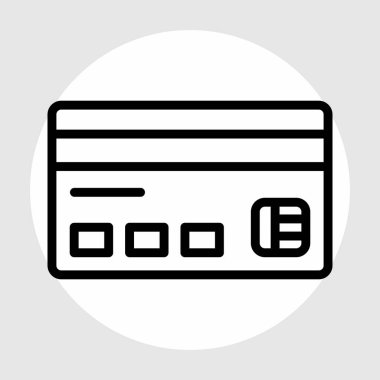  Soyut Arkaplanda ATM Kart Simgesi İzole Edildi