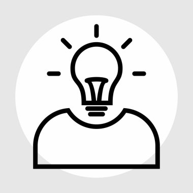  Fikir Simgesi Soyut Arkaplanda İzole Edildi