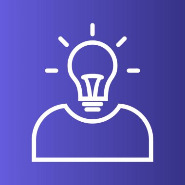  Fikir Simgesi Soyut Arkaplanda İzole Edildi