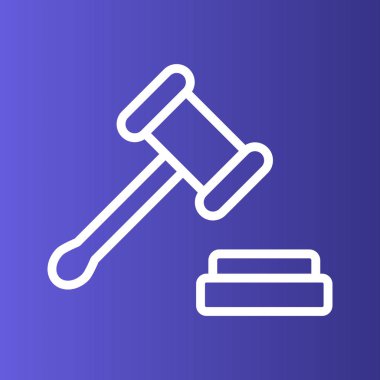  Gavel Simgesi Soyut Arkaplanda İzole Edildi