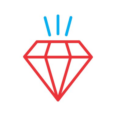  Soyut arkaplanda elmas simgesi izole edildi