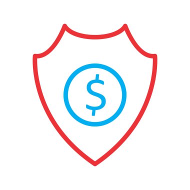  Dolar Güvenliği Simgesi Soyut Arkaplanda İzole Edildi