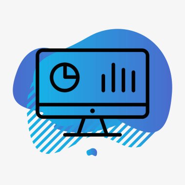 Analiz Simgesi Soyut Arkaplanda İzole Edildi 