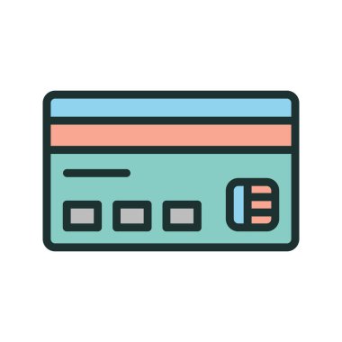  Soyut Arkaplanda ATM Kart Simgesi İzole Edildi