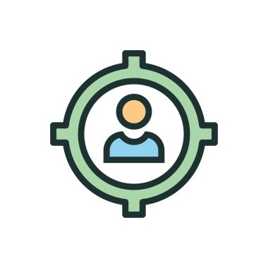  Erkekler Hedef Simgesi Soyut Arkaplanda İzole Edildi