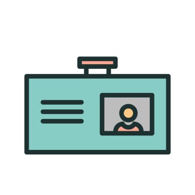  Kimlik Simgesi Soyut Arkaplanda İzole Edildi 