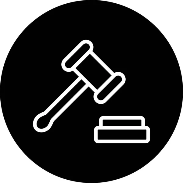 Gavel icono aislado sobre fondo abstracto — Archivo Imágenes Vectoriales