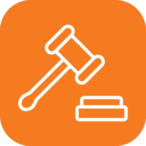 Gavel Icon geïsoleerd op abstracte achtergrond — Stockvector