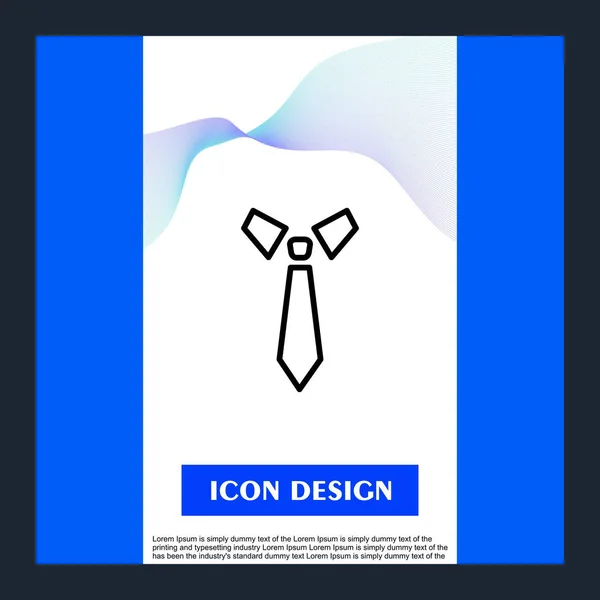 Tie Icon Isolated On Abstract Background — Stock Vector
