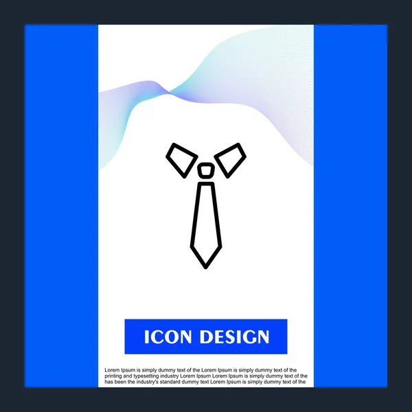 Icono de lazo aislado sobre fondo abstracto — Vector de stock