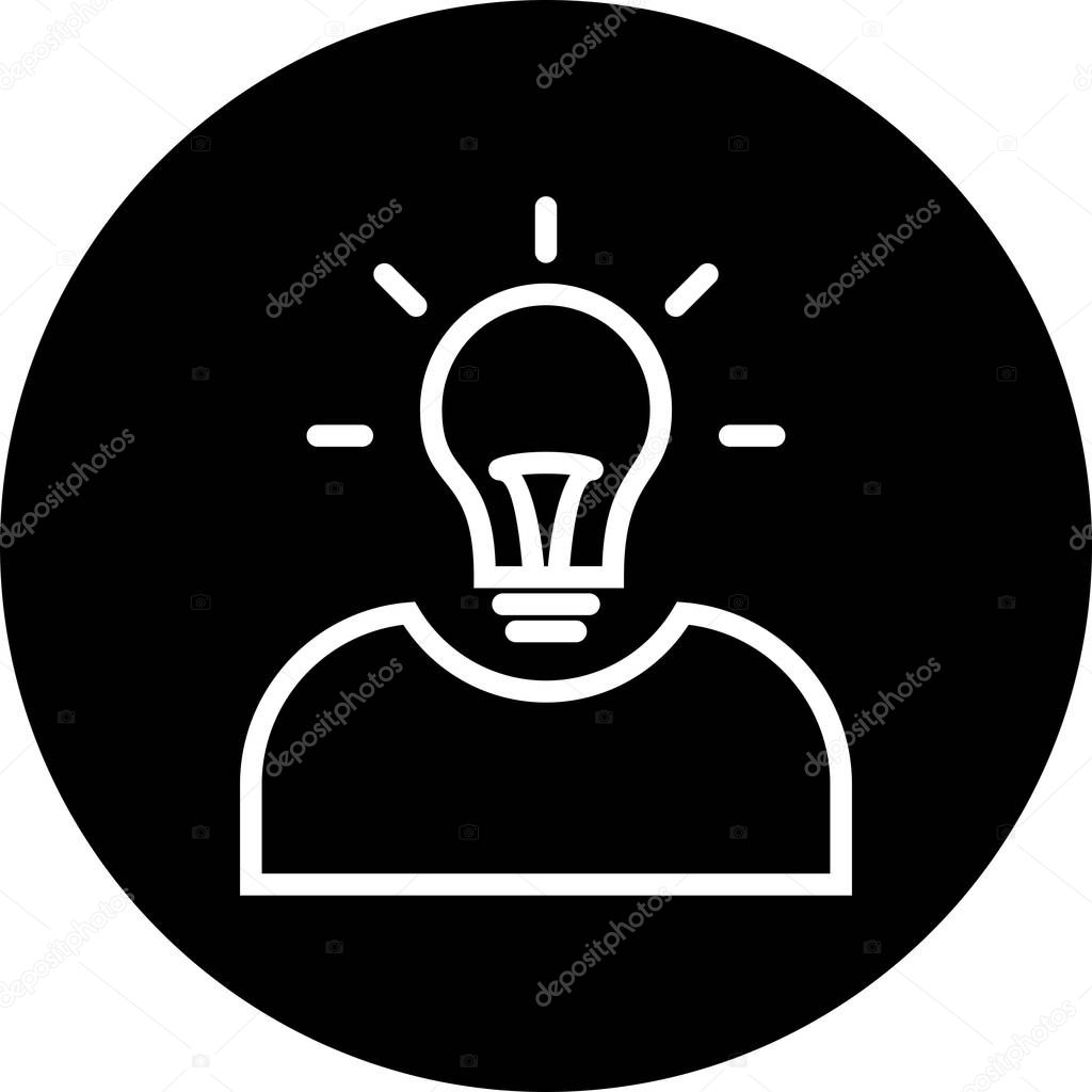 Idea Icon Isolated On Abstract Background