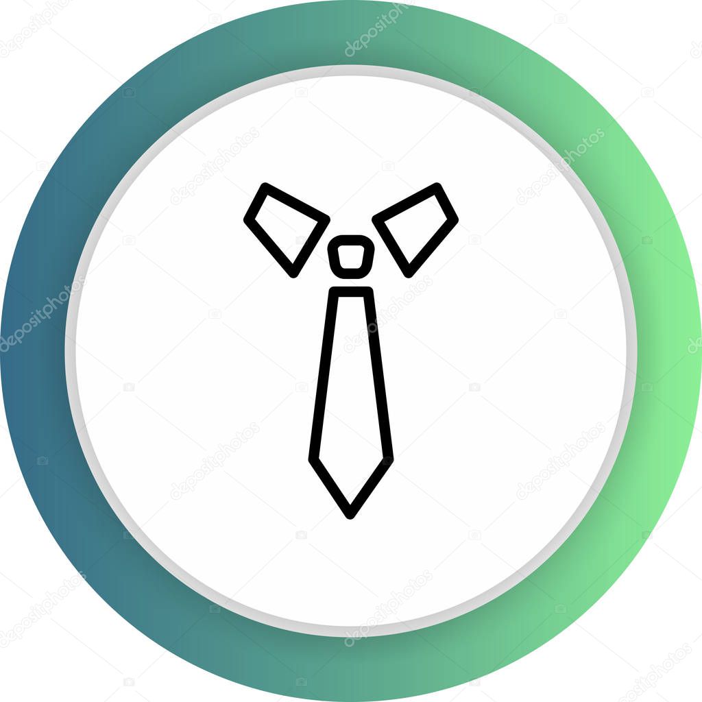  Tie Icon Isolated On Abstract Background