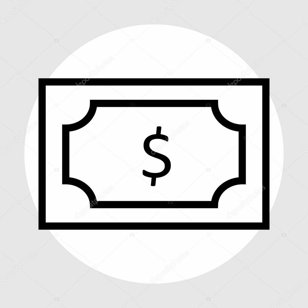  Dollar Icon Isolated On Abstract Background 