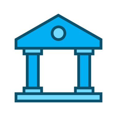  Banka Simgesi Soyut Arkaplanda İzole Edildi 