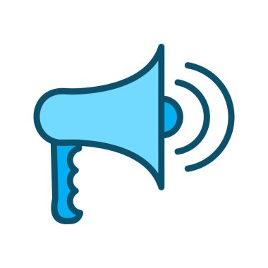  Yüksek sesli hoparlör simgesi soyut arkaplanda izole edildi