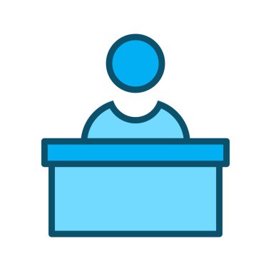  Resepsiyon Simgesi Soyut Arkaplanda İzole Edildi