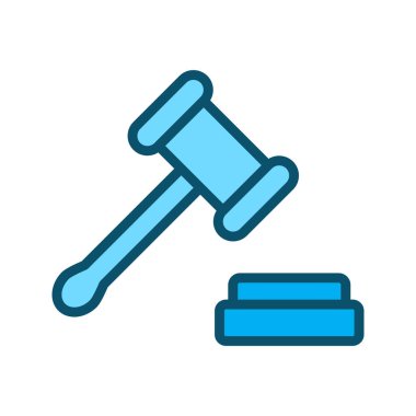  Gavel Simgesi Soyut Arkaplanda İzole Edildi