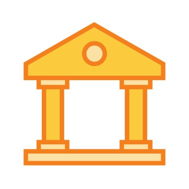  Banka Simgesi Soyut Arkaplanda İzole Edildi 