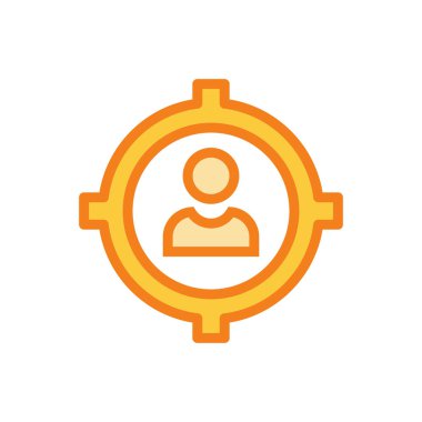  Erkekler Hedef Simgesi Soyut Arkaplanda İzole Edildi