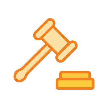  Gavel Simgesi Soyut Arkaplanda İzole Edildi