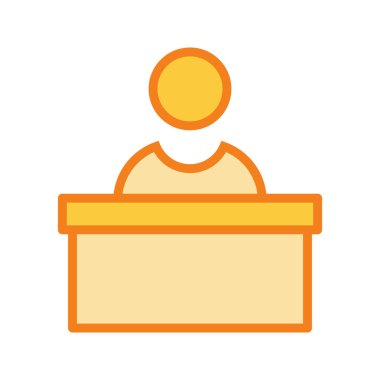  Resepsiyon Simgesi Soyut Arkaplanda İzole Edildi