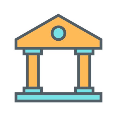  Banka Simgesi Soyut Arkaplanda İzole Edildi 