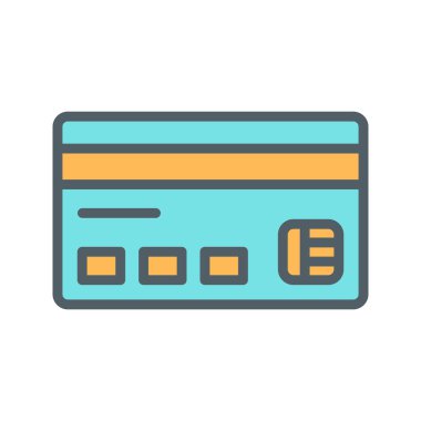  Soyut Arkaplanda ATM Kart Simgesi İzole Edildi