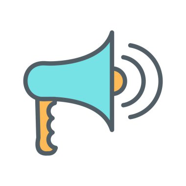  Yüksek sesli hoparlör simgesi soyut arkaplanda izole edildi