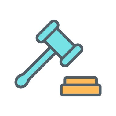  Gavel Simgesi Soyut Arkaplanda İzole Edildi