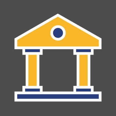  Banka Simgesi Soyut Arkaplanda İzole Edildi 