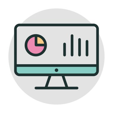 Analiz Simgesi Soyut Arkaplanda İzole Edildi 