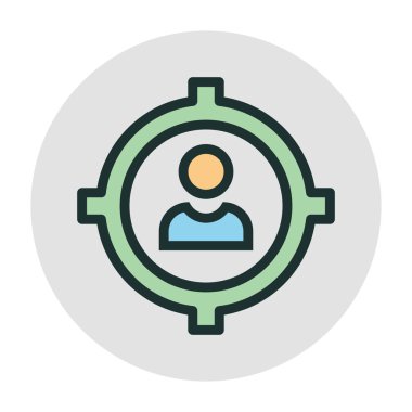  Erkekler Hedef Simgesi Soyut Arkaplanda İzole Edildi