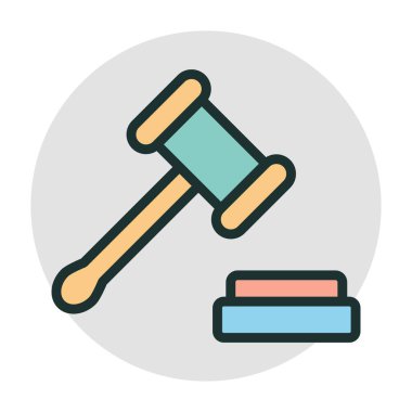  Gavel Simgesi Soyut Arkaplanda İzole Edildi