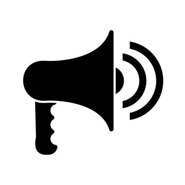  Yüksek sesli hoparlör simgesi soyut arkaplanda izole edildi