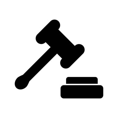  Gavel Simgesi Soyut Arkaplanda İzole Edildi