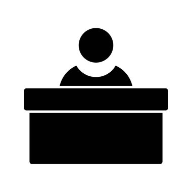  Resepsiyon Simgesi Soyut Arkaplanda İzole Edildi