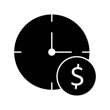 Dolar Saat Simgesi Soyut Arkaplanda İzole Edildi