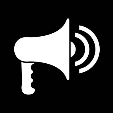  Yüksek sesli hoparlör simgesi soyut arkaplanda izole edildi