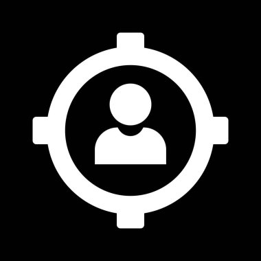  Erkekler Hedef Simgesi Soyut Arkaplanda İzole Edildi