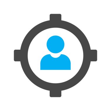  Erkekler Hedef Simgesi Soyut Arkaplanda İzole Edildi