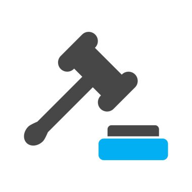  Gavel Simgesi Soyut Arkaplanda İzole Edildi
